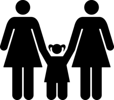 Familiar Group Of Three Persons Two Adult Women And A Daughter Laser Cut Svg File, Free Vectors File